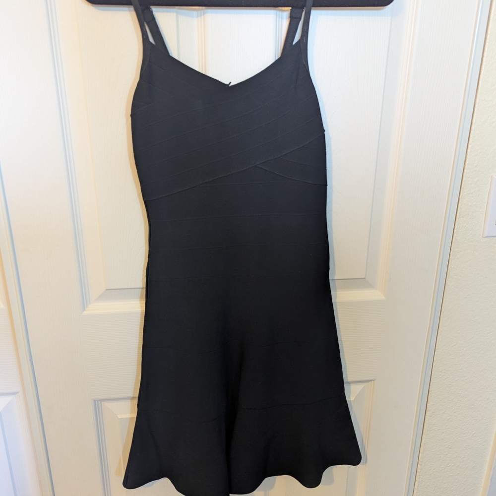 Guess Black Strappy Mini Dress